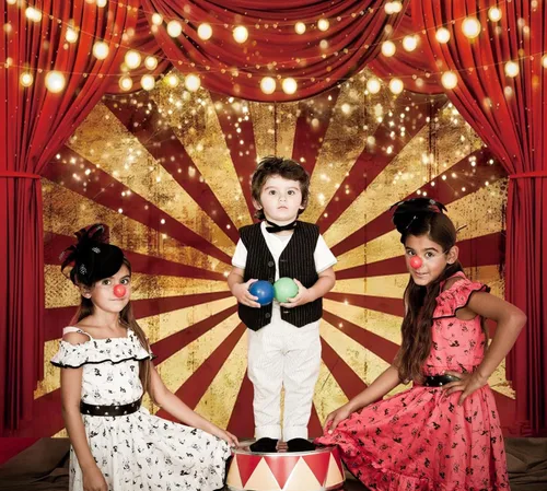 Miniatura 4 de Telón de fondo de circo de 10 x 8 pies para fiesta temática de carnaval, fondo rojo de cortina para baby shower, fiesta de cumpleaños, pancarta