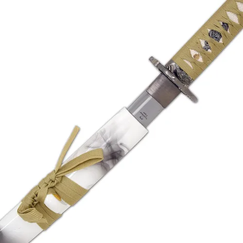 Miniatura 6 de Snake Eye Tactical Espadas katana-samuráis japonesas clásicas T-10 de acero con soporte de madera resistente