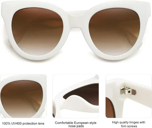 Miniatura 3 de SOJOS Gafas de sol retro de gran tamaño para mujer, estilo vintage, de moda, SJ2074