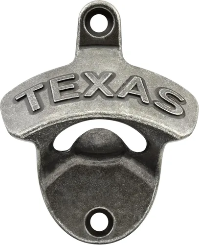 Miniatura 9 de Bronce antiguo montado en la pared de latón abrebotellas TEXAS Beer Top Abridor Mesa Montada