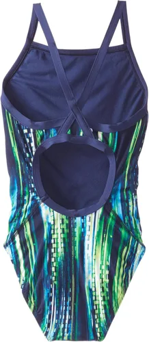 Miniatura 2 de Speedo Traje de baño de una pieza Endurance+ Flyback a rayas colores del equipo juvenil - Discontinued