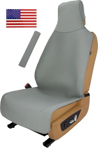 Miniatura 10 de VSHIELD Funda impermeable de neopreno para asiento de coche, protector de asiento antideslizante y a prueba de sudor, ajuste universal para asientos
