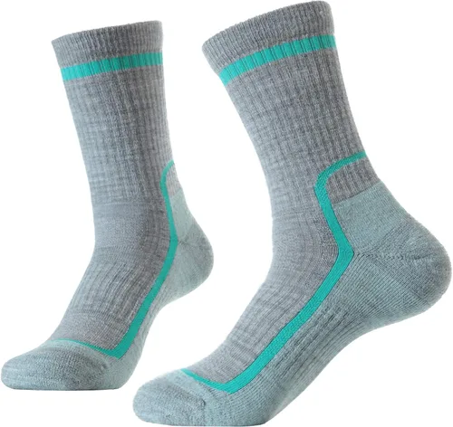 Miniatura 3 de SOLAX Calcetines de lana merina para senderismo y caminar para mujer, para senderismo, exteriores, acolchados, transpirables, paquete de 3