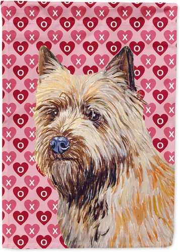 Miniatura 229 de Caroline's Treasures SS4484GF Bandera de jardín con diseño de bulldog inglés y corazones para el Día de San Valentín, bandera decorativa para patio
