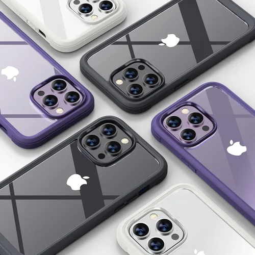 Miniatura 6 de Diaclara - Funda diseñada para iPhone 14 Pro de 6.1 pulgadas, resistente, de cuerpo completo, con protector de pantalla sensible al tacto y Negro