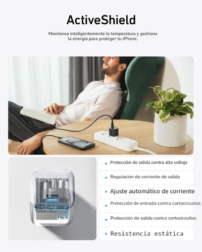 Miniatura 3 de Anker Bloque de cargador USB C, 20 W PIQ 3.0 de carga rápida compacta para iPhone 17/16/15 y más series, Galaxy, Pixel 4/3, iPad