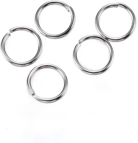 Miniatura 63 de HDSupplies 100 piezas - 4mm de argollas de acero inoxidable 304 de tono negro - Calibre 22 (espesor de 0.6mm)