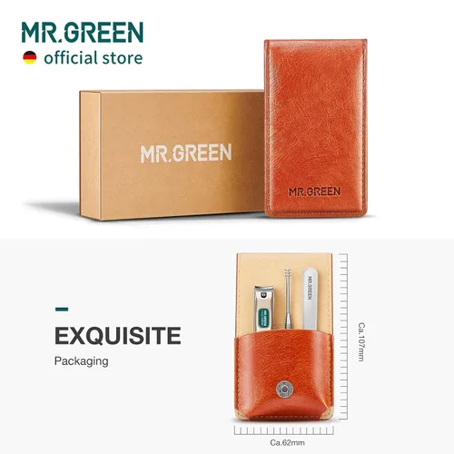 Miniatura 7 de MR.GREEN Juegos de manicura portátil kits de pedicura herramienta cortaúñas de acero inoxidable estuche de aseo de viaje tijeras de uñas caja