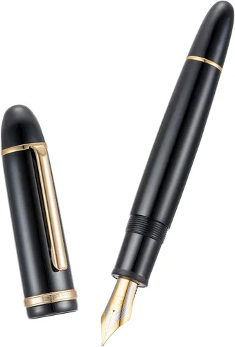 Miniatura 2 de Jinhao X159 - Juego de 4 bolígrafos estilográficos acrílicos de colores surtidos, tamaño 8, punta media, diseño clásico, pluma de escritura suave