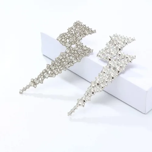 Miniatura 5 de Aretes colgantes de cristal con perno de relámpago aretes llamativos para mujer colección KELMALL