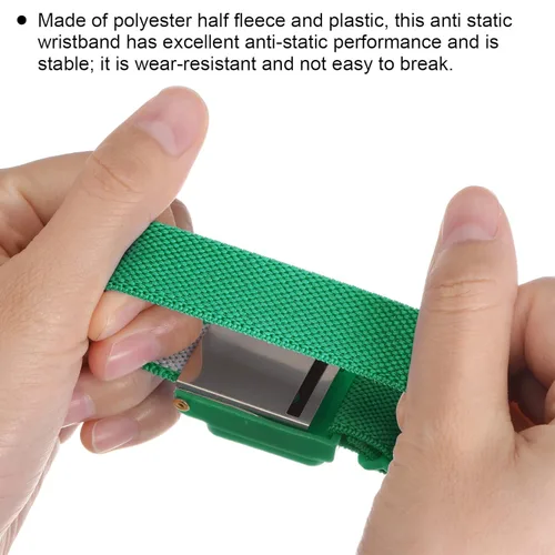 Miniatura 4 de MECCANIXITY Correa de muñeca antiestática, pulsera antiestática ESD ajustable inalámbrica con pulsera de repuesto para reparación de electrónica