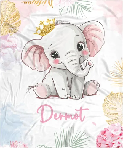 Miniatura 44 de Manta de bebé personalizada para niñas y niños pequeños, recién nacidos, regalos personalizados de vaca floral con nombre y texto, 40 x 30 pulgadas