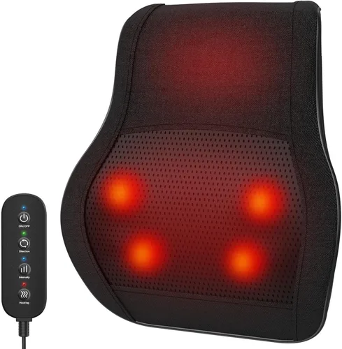 Masajeador de Espalda con Calor, Masajeador de Espalda y Cuello para Alivio del Dolor de Tejido Profundo, Almohada de Masaje de Amasamiento 3D para