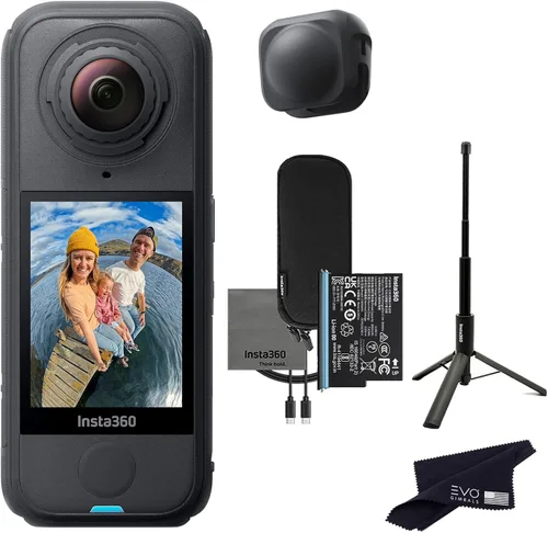 Insta360 Trípode de aire X4 Selfie Stick Bundle | Cámara de acción 8K 360 más ligera para aventuras épicas, perfecta para Matterport 360 House