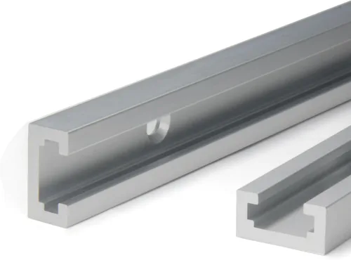 Miniatura 7 de 4 piezas de 15.748 in/16 pulgadas de aluminio deslizante con tornillos perfil de doble corte universal con agujeros de montaje preperforados