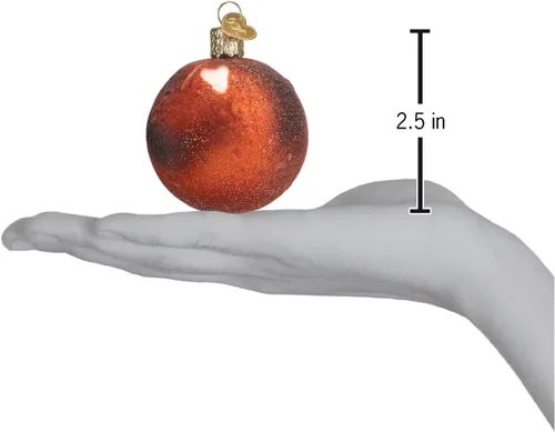 Miniatura 4 de Old World Christmas - Adorno de vidrio soplado de Marte para árbol de Navidad, decoración de vacaciones hecha a mano, colección del espacio exterior