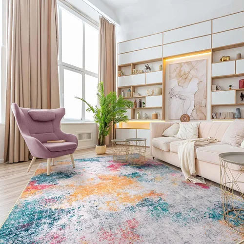 Miniatura 17 de Beeiva Alfombra de Pasillo Lavable Boho de 2 x 6 Pulgadas, Alfombras de Pasillo para Interiores Antideslizantes con Respaldo de Goma, Alfombra