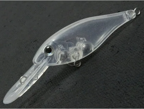 Miniatura 2 de 10 Señuelo en Blanco sin Pintar Minnow Crankbait de Agua Superior sin Labios Jerkbait Señuelos de Pesca