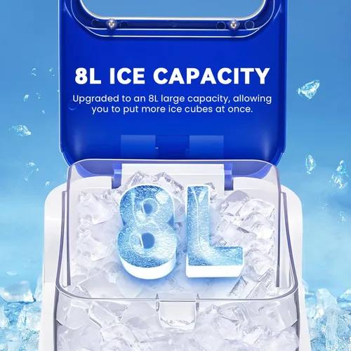 Miniatura 4 de NEWTRY Máquina trituradora de cubitos de hielo comercial de 8.45QT Máquina de afeitar de hielo eléctrica con hoja de aleación de aluminio Máquina