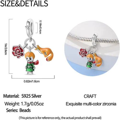 Miniatura 58 de LIGHTDOG Abalorios de plata de ley 925 para pulseras Pandora, collares para mujer, cuentas colgantes, cuentas de joyería, regalos para mujeres