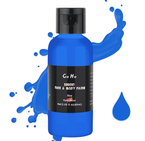 Miniatura 14 de Go Ho Pintura líquida blanca para rostro y cuerpo, a base de agua, especial FX y maquillaje de Halloween Blanco