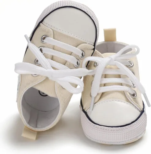 Miniatura 4 de Sekantrol Zapatos unisex para bebés, niñas y niños, suela suave, lona para recién nacidos, primeros pasos, zapatillas altas antideslizantes