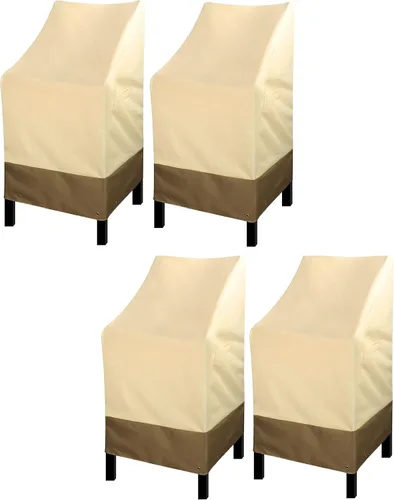 Miniatura 9 de RosieLily Fundas para sillas de patio con respaldo alto, impermeables, resistentes, apilables, para taburetes de bar al aire libre, fundas