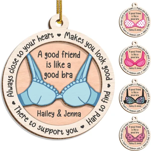 Miniatura 4 de Adorno Personalizado de Mejor Amiga - No Son Hermanas por Sangre Adornos de Cerámica Adornos de Amistad Regalos para Mejor Amiga BFF Hermana