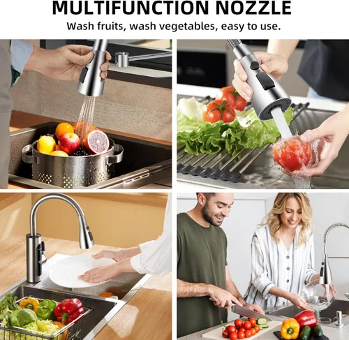 Miniatura 4 de 12 kits de adaptadores de cabezal de grifo de cocina extraíbles, compatibles con múltiples adaptadores de cabezal rociador de fregadero, incluye