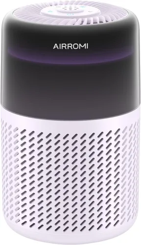 Purificador de aire HEPA AIRROMI para dormitorio y hogar, purificador de aire para mascotas del hogar, elimina el olor a mascotas, olor a arena para