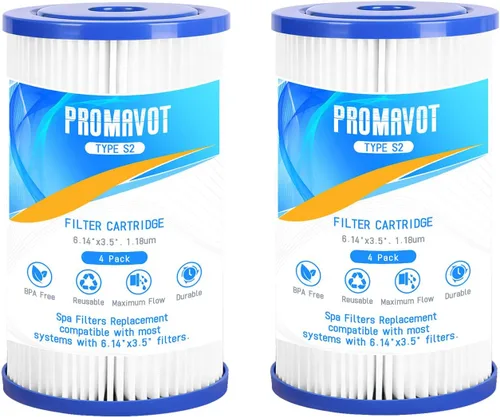 Type S2 Spa Filter Cartridge Compatible with Various Intex PureSpa Type S2 Models, 29012E Hot Tub Spa Filter Replacement (2pc)