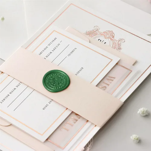 Miniatura 7 de SHOWIN Varillas de cera de sellado para pistola de pegamento para sello de cera, verde oscuro metálico, ideal para invitaciones de boda, sobres