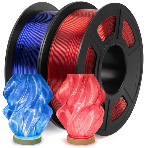 Miniatura 45 de IEMAI Paquete de filamento PETG de 0.069 in, filamento de impresora 3D multicolor translúcido degradado de hasta 23.622 in/s de impresión rápida, 4