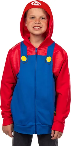Miniatura 4 de Seven Times Six Super Mario - Sudadera con capucha para niños, de manga larga, con cremallera, sudadera con capucha