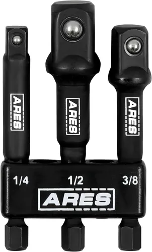 Miniatura 10 de ARES 22013 - Juego de adaptadores de enchufe de grado de impacto de 3 y 6 pulgadas con funda de color, convierte los destornilladores de taladro