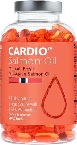 Hofseth BioCare Suplemento de aceite de salmón para humanos con EPA, DHA y astaxantina | 180 cápsulas de aceite de salmón nórdico silvestre - Apoya
