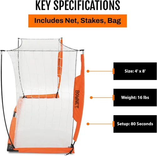 Miniatura 7 de Bownet - Portería de fútbol portátil con red - Portería de fútbol plegable emergente para entrenamiento y práctica - Marco de metal duradero
