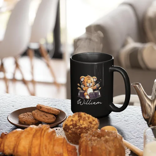 Miniatura 3 de Taza de té personalizada para amantes del tigre con nombre 2023, regalos personalizados para amantes de las mascotas, taza de café de cerámica