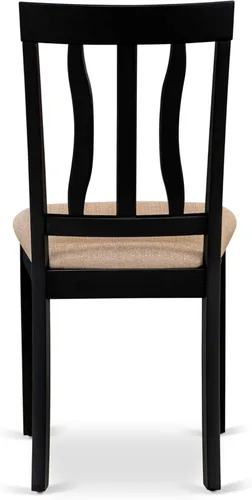 Miniatura 9 de East West Furniture SHAN5-BLK-C - Juego de mesa y sillas de cocina de 5 piezas, incluye una mesa de comedor redonda con pedestal y 4 sillas