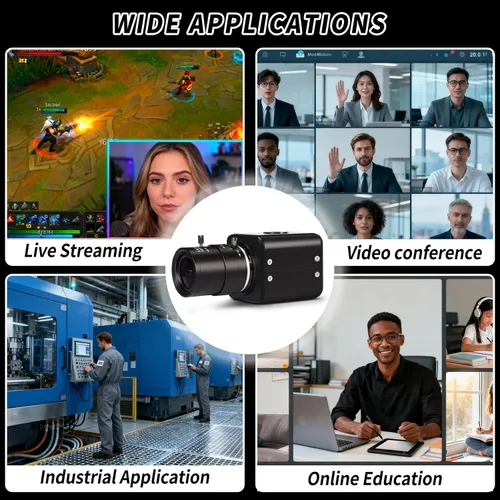 Miniatura 6 de MOKOSE Cámara HDMI, cámara de seguridad digital 1080P HD, cámara digital de montaje en C de la industria con lente Varifocal HD de 0.110-0.472 in