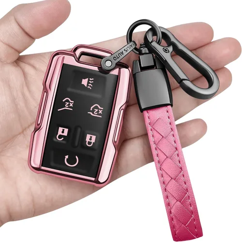 Miniatura 13 de Funda para llavero Chevrolet con llavero de protección completa suave compatible con Colorado Silverado Suburban Tahoe GMC Canyon Sierra 1500 2500
