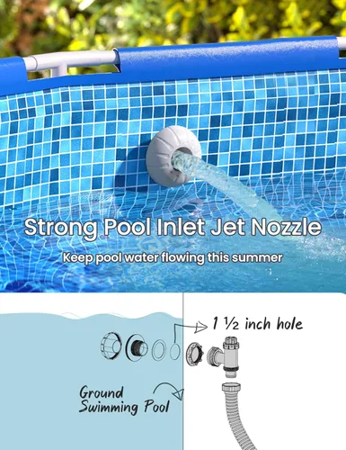 Miniatura 6 de SUMMERBUDDY Kit de piezas de piscina sobre el suelo, pieza de bomba de piscina de repuesto con válvula de émbolo dividida, válvula de émbolo