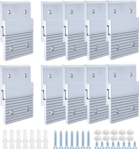 Colgador de Cuadros con Listón Francés de 2 pulgadas, Kit de Aluminio para Colgar Espejos con Herrajes, Ideal para Obras de Arte, Pizarra Blanca,