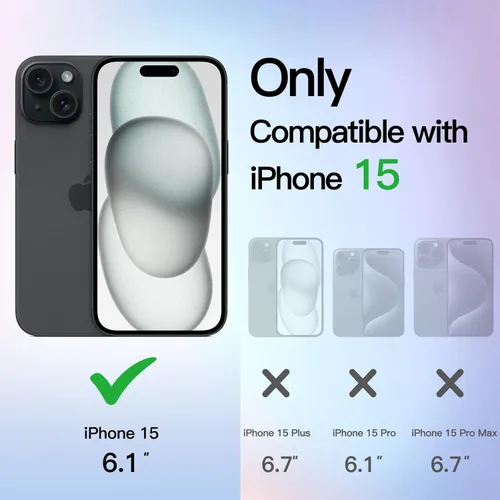 Miniatura 2 de JETech - Funda con purpurina para iPhone 15 de 6.1 pulgadas, funda brillante a prueba de golpes, bonita y brillante para mujeres y niñas (negro)