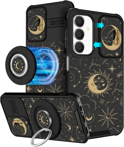 Miniatura 27 de Funermei Funda para teléfono Samsung Galaxy A15 5G - [2 en 1] Funda para teléfono de mujeres lindas chicas, diseño femenino de mariposa negra