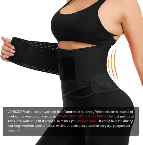 Miniatura 4 de VENUZOR Cinturón de entrenamiento de cintura para mujer – Faja reductora de cintura – Cinturón adelgazante – Cinturón deportivo (grado UP)
