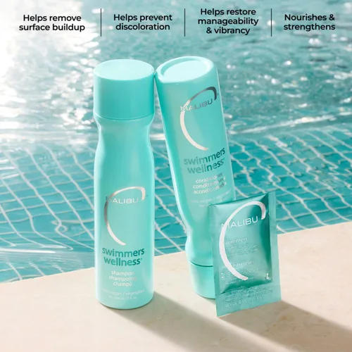 Miniatura 2 de Malibu C Swimmers Wellness - Acondicionador de natación hidratante para restaurar el brillo afectado por el cloro de la piscina y el agua salada