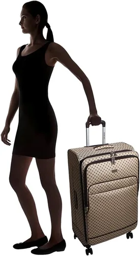 Miniatura 38 de Steve Madden Equipaje de diseñador, Chalet Gris Claro, Juego de maleta giratoria ligera expandible de 3 piezas - Juego de viaje