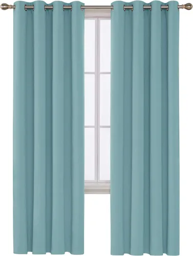 Miniatura 99 de Deconovo Cortina opaca, para oscurecer la habitación Gris claro