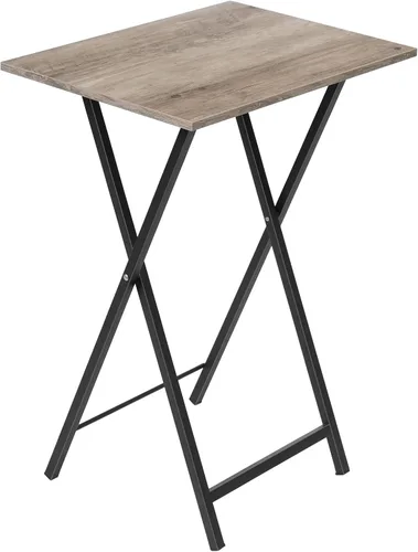 Miniatura 13 de HOOBRO - Mesa de Bandeja Plegable para TV, Mesa de Aperitivos Estable para Espacio Pequeño, Mesa Lateral de Sofá Portátil, Fácil Montaje
